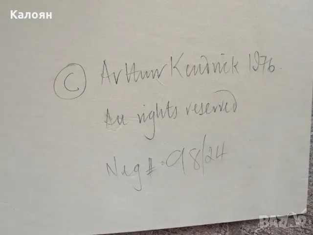 Фотография с паспарту на американския фотограф Артур Кендрик, снимка 4 - Антикварни и старинни предмети - 49977598