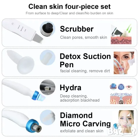 Професионален апарат за водно дермабразио 14 в 1 , Многофункционален Hydro Facial 14 в 1, снимка 5 - Козметични уреди - 56159684