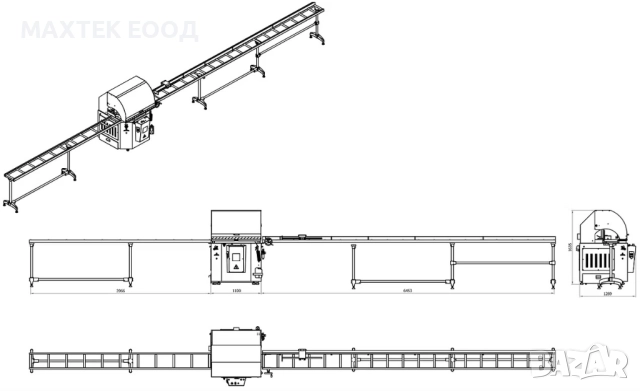 Едноглав циркуляр с долно подаване Тronzadoras MG TL - 600 - A, снимка 9 - Циркуляри - 51933131