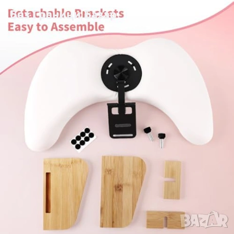 Нова Маникюр възглавница опора за ръка PU кожа + 360° стойка телефон, снимка 5 - Други - 53665570