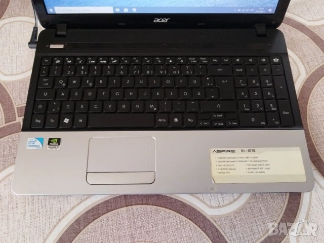 Лаптоп Acer Aspire E1-571G, снимка 5 - Лаптопи за дома - 53210205