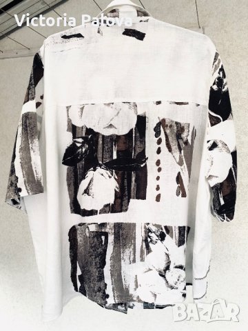 Разкошна ленена туника/риза/блуза SEMPRE PIU BY SHALOU, снимка 16 - Ризи - 42134759