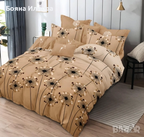 Луксозни двулицеви спални комплекти 6 части , снимка 13 - Спално бельо - 51566899