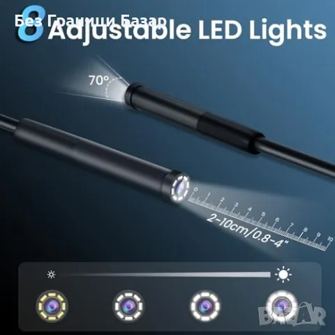 Нова HD ендоскоп камера 1080P за инспекция iOS Android Бороскоп уред, снимка 3 - Други стоки за дома - 47859571