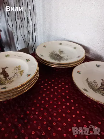 Прекрасни чинии с декорация от диви животни , снимка 2 - Чинии - 49293186