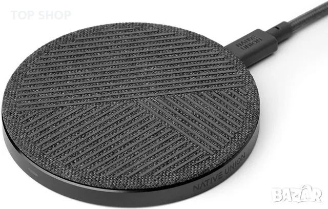 Native Union Drop - Високоскоростно безжично зарядно [Qi Certified] 10 W неплъзгащо се за iPhone