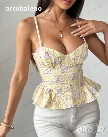 Дамски секси топ с връзки и гол гръб, 2цвята , снимка 15 - Корсети, бюстиета, топове - 50949073