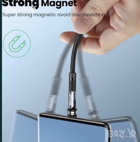 Магнитен кабел за зареждане iPhone/Type-C/Micro Usb, снимка 8 - USB кабели - 40493269