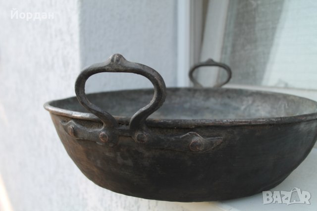 Медна тава за сладко, снимка 3 - Антикварни и старинни предмети - 41487660