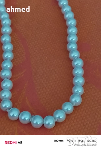 Красиво перлено колие, снимка 2 - Колиета, медальони, синджири - 51533553