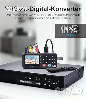 Видео дигитайзер King Ma с 3-инчов екран, резолюция 1080P, 30 кадъра в секунда, VHS цифрово, снимка 3 - Друга електроника - 53588111