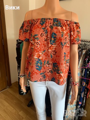 Дамска блуза с къс ръкав размер М