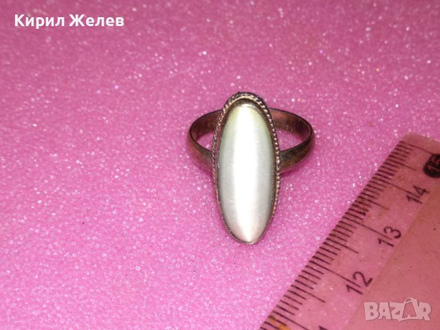 СТАР с ЛУНЕН КАМЪК СРЕБЪРЕН ПРЪСТЕН ВИСОКА ПРОБА СРЕБО 925 РЪЧНА РЕТРО АР ДЕКО ИЗРАБОТКА 41903, снимка 16 - Антикварни и старинни предмети - 44391361