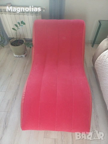 НАДУВАЕМ ШЕЗЛОНГ Flocked lounge , снимка 6 - Градински мебели, декорация  - 53848321