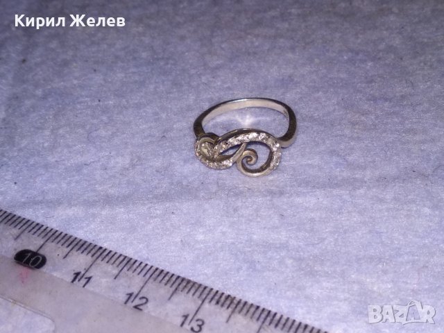 СКЪПОЦЕНЕН АЖУРНА ИЗРАБОТКА СРЕБЪРЕН АР ДЕКО СТИЛ ПРЪСТЕН СРЕБРО 925 с ИСКРЯЩИ ЦИРКОНИ 26447, снимка 8 - Пръстени - 41342421