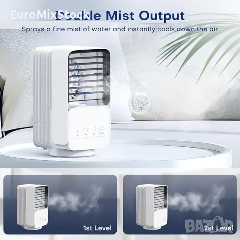 Портативен 3-в-1 Мини Климатик и Охладител за Въздух OMISOON 800мл, 8W, USB, снимка 5 - Овлажнители и пречистватели за въздух - 55903443