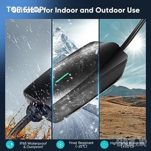 Ново Зарядно за EV с Приложение, 8М, 6-13A, 3.3kW кабел електромобил, снимка 7 - Аксесоари и консумативи - 49723943