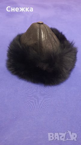 Дамска зимна шапка естествен косъм 