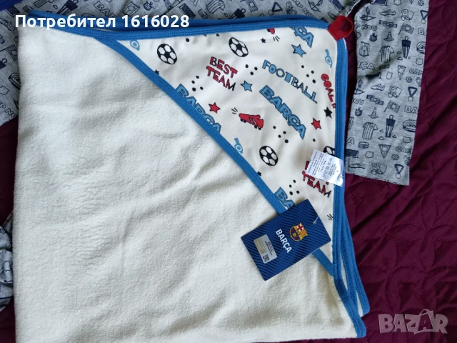 Хавлиена кърпа и бебешки гащеризон на Барселона., снимка 9 - Бебешки гащеризони - 50669487