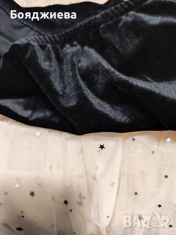 Плюс сайз рокля с бляскава мрежа с отворени рамене, снимка 4 - Рокли - 52668908