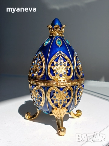 Изящни яйца в стил Фаберже с метална основа , емайл и позлата, ювелирна изработка. , снимка 3 - Други - 51521411