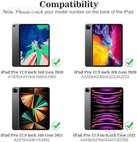 Нова GOKOCO Магнита Bluetooth Кейс-Клавиатура за iPad 12.9", Защитна, Светеща, снимка 6 - Калъфи, кейсове - 49217101