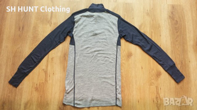 DEVOLD HIKING MAN HALF ZIP NECK 100% Extra Fine Merino Wool размер M термо блуза - 408, снимка 3 - Блузи - 41365088