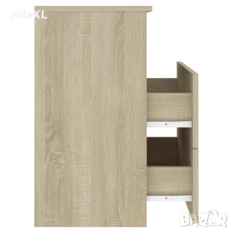 vidaXL Нощни шкафчета, 2 бр, дъб сонома, 50x32x60 см, снимка 7 - Шкафове - 56147765