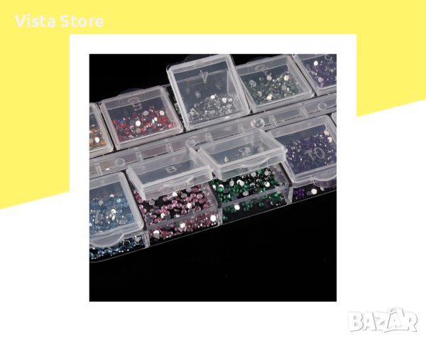 Разноцветни камъни/камъчета за декорации на нокти - 12 цвята, снимка 4 - Продукти за маникюр - 41913491