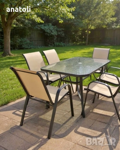 Стифиращи стола бежави 4.бр чисто нови от Германия , снимка 2 - Столове - 46848634