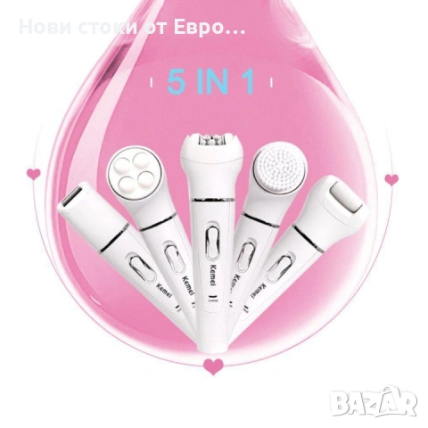 Епилатор Kemei 5 в 1 KM- 2199, Бръснене, Масаж,, снимка 4 - Епилатори - 53482916