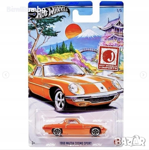 Колекционерска количка Hot Wheels 1968 Mazda Cosmo Sport