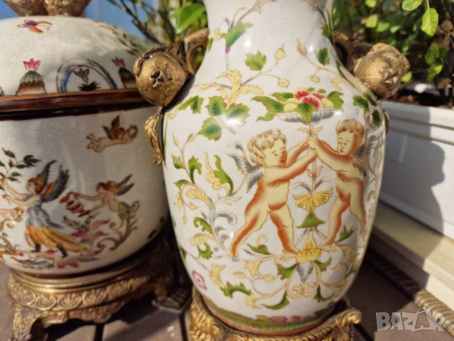 Барокови интериорни съдове - жардениера и ваза, снимка 4 - Антикварни и старинни предмети - 44751240