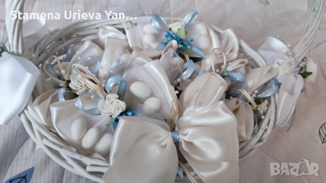 Сватбена кошница, снимка 7 - Сватбени аксесоари - 51789328