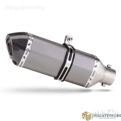 Гърне за мотор мотоциклет PA932 - 37см - СИВО С КАРБОН, снимка 2 - Аксесоари и консумативи - 49346021