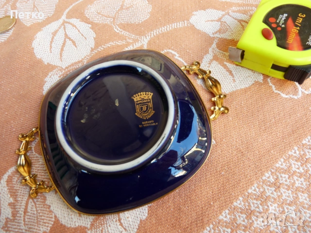 Стар рисуван порцелан LIMOGES 16 / 12 см бронзови дръжки, снимка 7 - Антикварни и старинни предмети - 53131537