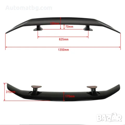 Спойлер за багажник Automat, PG285, Carbon, 135см , снимка 3 - Аксесоари и консумативи - 49094084