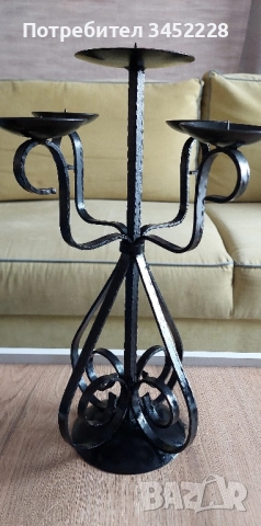 свещник ковано желязо височина 40см , снимка 5 - Декорация за дома - 51867545