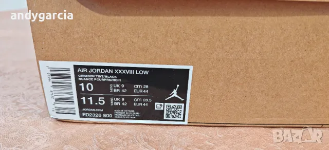 Nike Air Jordan XXXVIII Low Crimson Tint 44ти 46ти номер, стелка 28см и 30см ЧИСТО НОВИ В КУТИЯ, снимка 4 - Маратонки - 49006504
