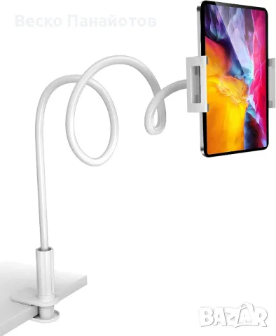 Държач за телефон за легло, 360 Гъвкав мързелив държач за таблет за легло, с регулируема 39,4", снимка 5 - Таблети - 49465988