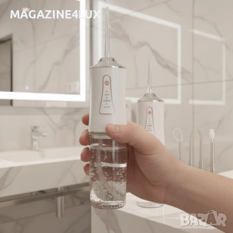 Портативен зъбен душ с 3 режима на действие – слаб, среден и силен и ултра тънка, снимка 2 - Други стоки за дома - 53074884