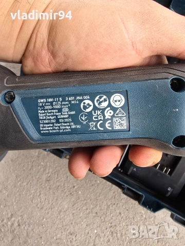 Bosch GWS 18V-11 S, снимка 5 - Ъглошлайфи - 53761434
