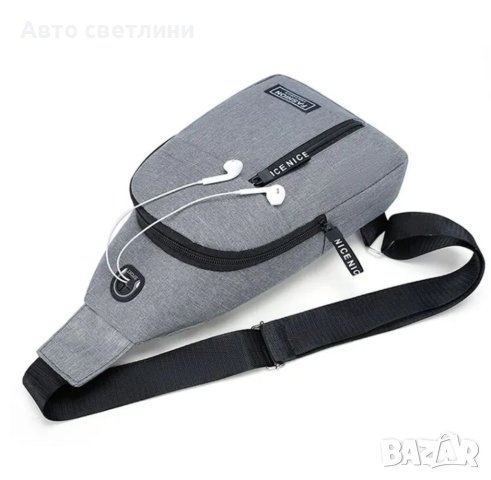 Модна нова едноцветна мъжка чанта,Външна ежедневна модна чанта през рамо, снимка 12 - Чанти - 41386609