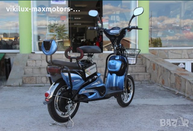 Електрически СКУТЕР-ВЕЛОСИПЕД Maxmotors EBZ16 500W - BLUE, снимка 9 - Мотоциклети и мототехника - 41835457