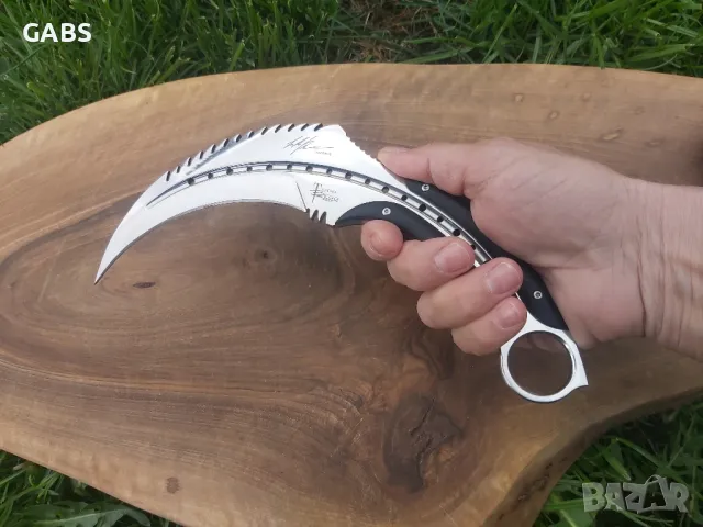 Тактически нож карамбит Todd Begg с полимерна кания,Full Tang, снимка 7 - Ножове - 49660717