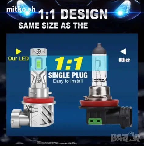 +300% Led автомобилни крушки, снимка 2 - Аксесоари и консумативи - 49911139