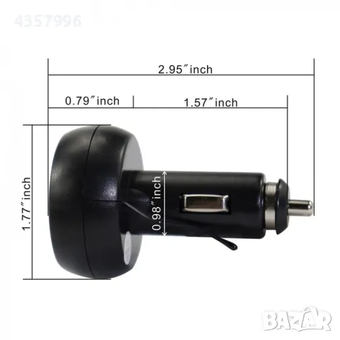 Волтметър с термометър и USB зарядно 3 в 1, 12-24V, снимка 5 - Аксесоари и консумативи - 48759480