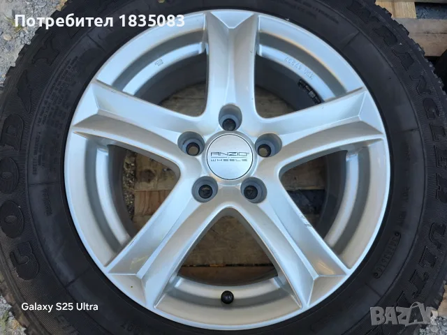 Лети джанти 16ки 5х115 Anzio + гуми 215/70/16 GoodYear, снимка 5 - Гуми и джанти - 55878458