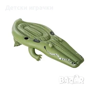 Надуваем остров крокодил Bestway, 259 х 104 см, PVC, за деца над 14 г, зелен, снимка 1