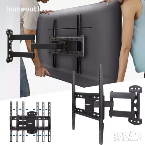 ПРОМОЦИЯ Универсална стойка за телевизор със стенен монтаж UNHO UH2377, снимка 2 - Стойки, 3D очила, аксесоари - 50190896